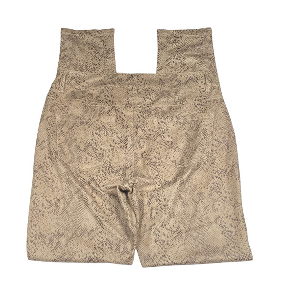 Tribal Pants Womens 4 Light Tan Snake Print Skinny Animal Pattern Stretch New - Picture 4 of 10